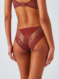 John Lewis Olivia Lace Bikini Knickers, Spiced Apple - view 2, Spiced Apple