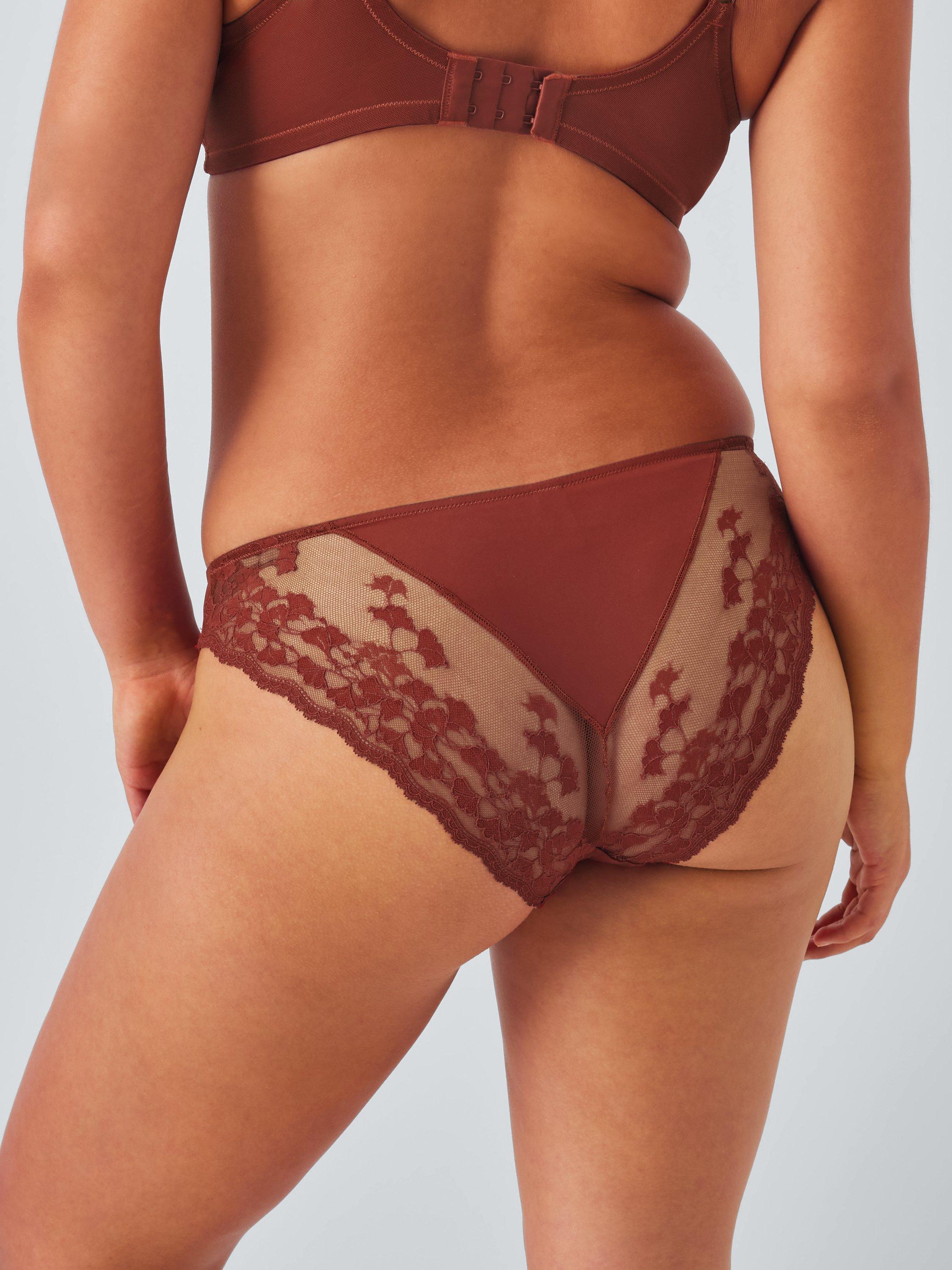 Product image 8 of 10, which shows John Lewis Olivia Lace Bikini Knickers, Spiced Apple, 10
