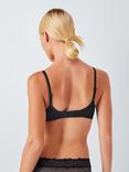 John Lewis Serephine Lace Plunge Bra, Black