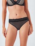 John Lewis Serephine Lace Bikini Knickers, Black