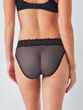 John Lewis Serephine Lace Bikini Knickers, Black
