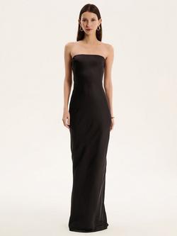 OMNES Amdra Satin Maxi Dress, Black