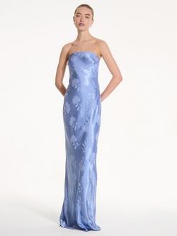 OMNES Amdra Flora Jacquard Maxi Dress - view 2, Blue