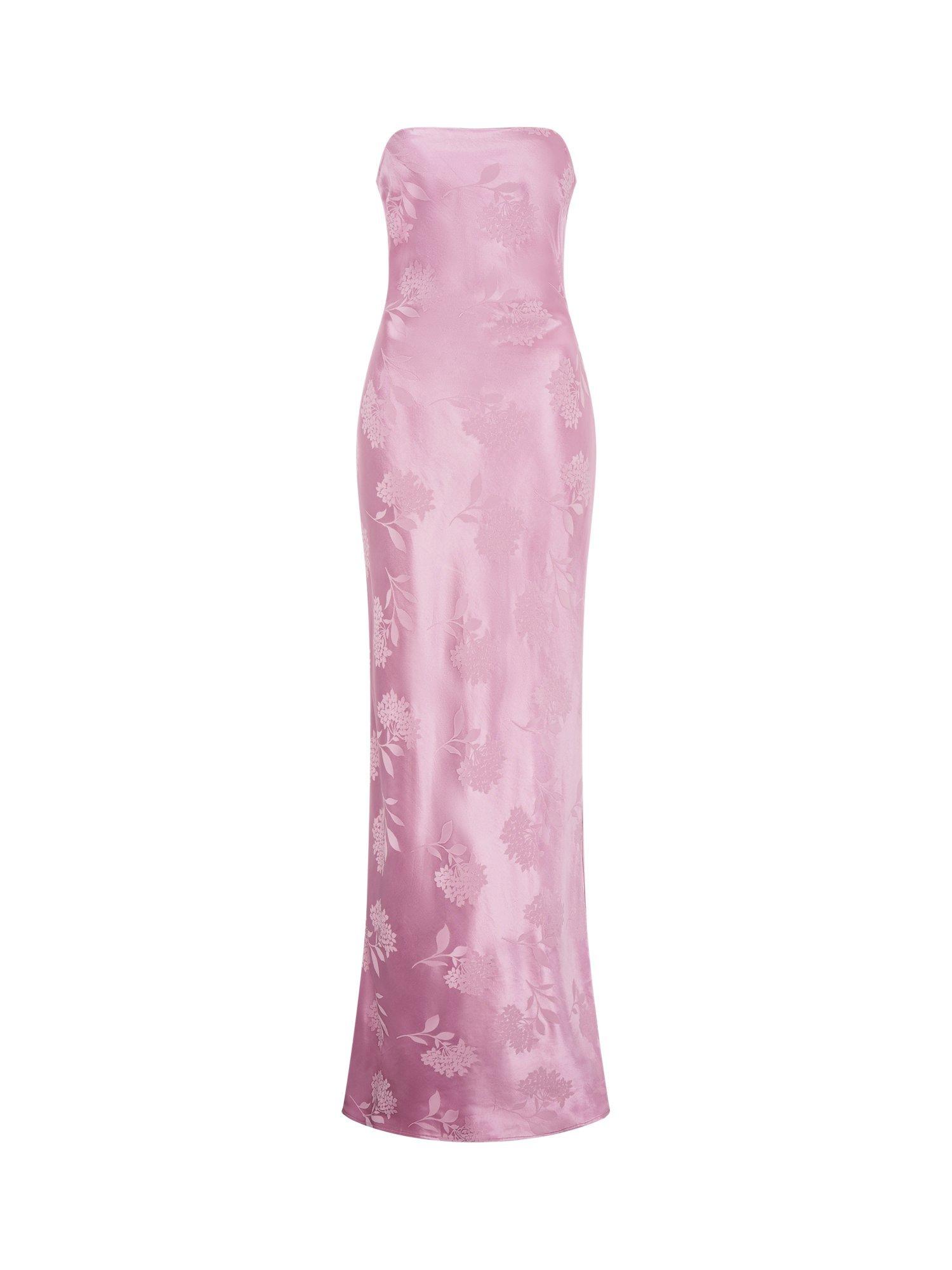 Product image 5 of 5, which shows OMNES Amdra Flora Jacquard Maxi Dress, Pink, 6