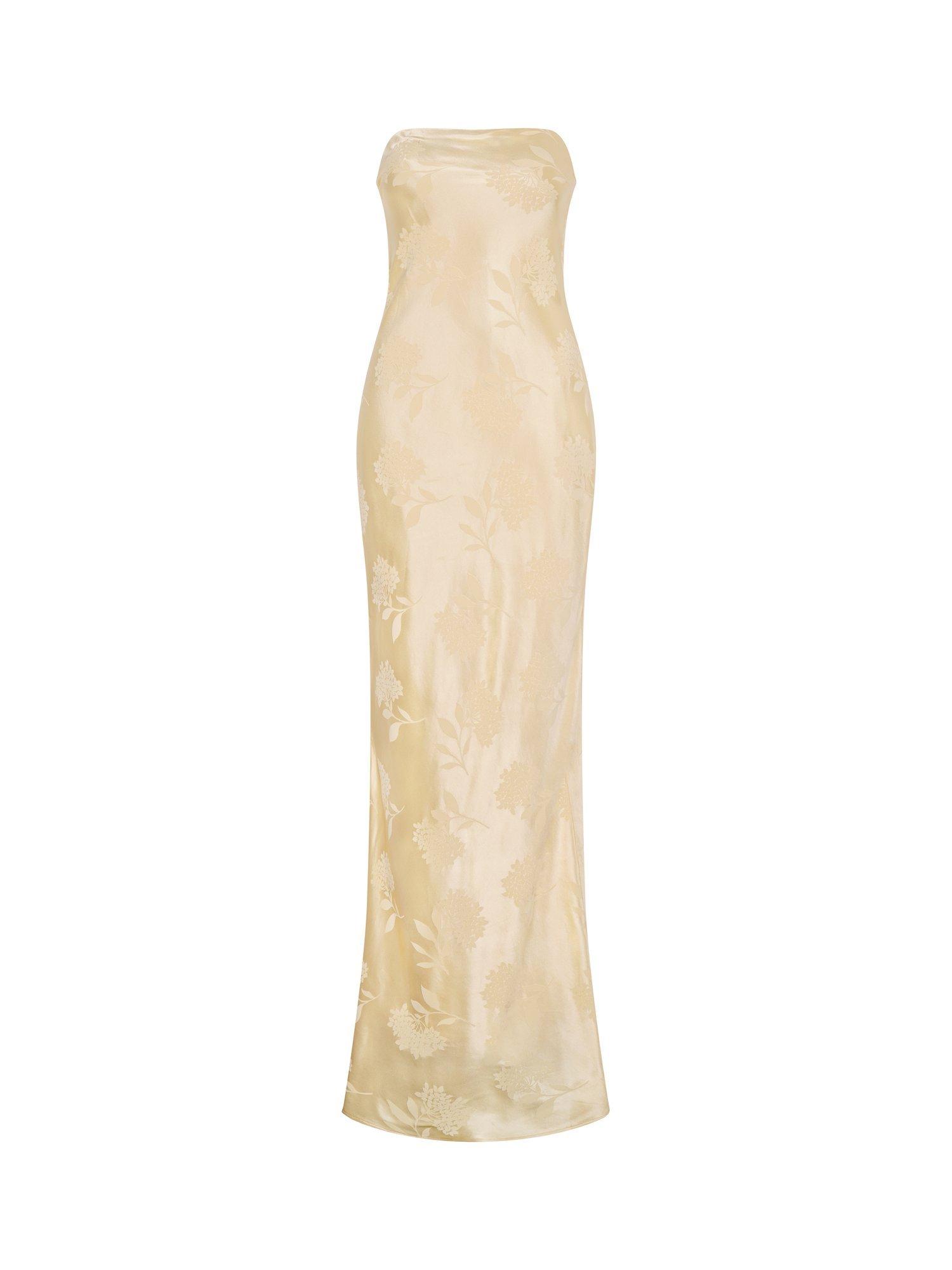 Product image 5 of 5, which shows OMNES Amdra Flora Jacquard Maxi Dress, Yellow, 6