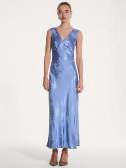 OMNES Iris Floral Jacquard Maxi Dress, Blue