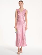 chinese dress ladies Roma Dress in Black viscose satin main image 0