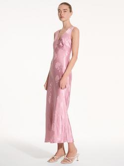 OMNES Iris Floral Jacquard Maxi Dress - view 2, Pink
