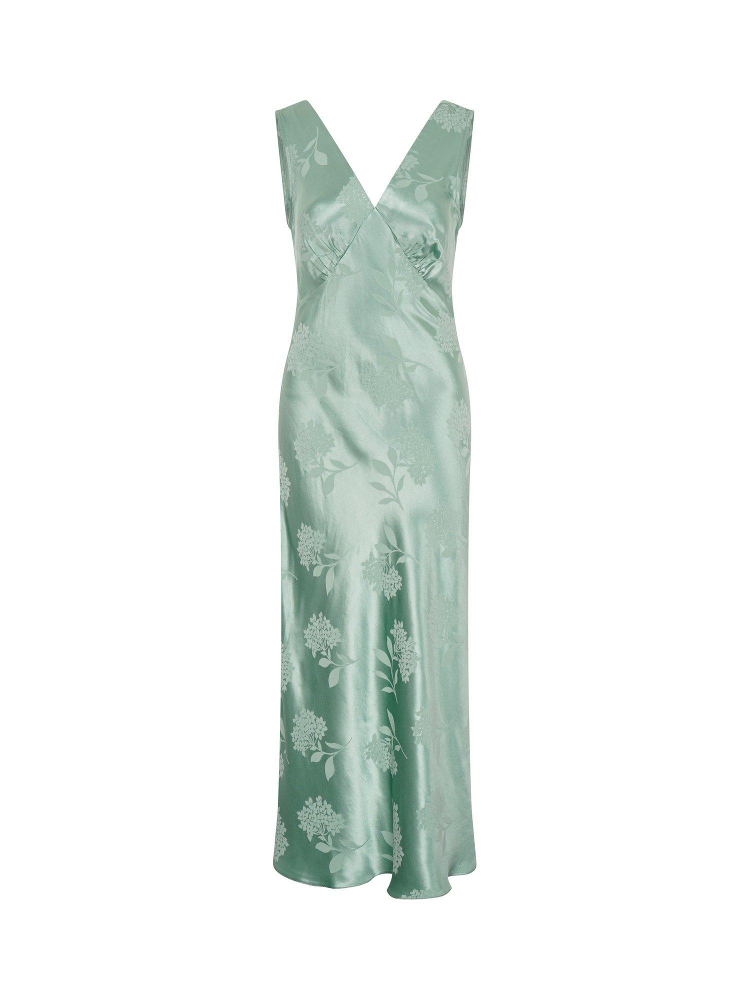 Product image 5 of 5, which shows OMNES Iris Floral Jacquard Maxi Dress, Green, 6
