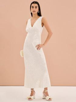 OMNES Iris Animal Print Jacquard Dress - view 2, Ivory