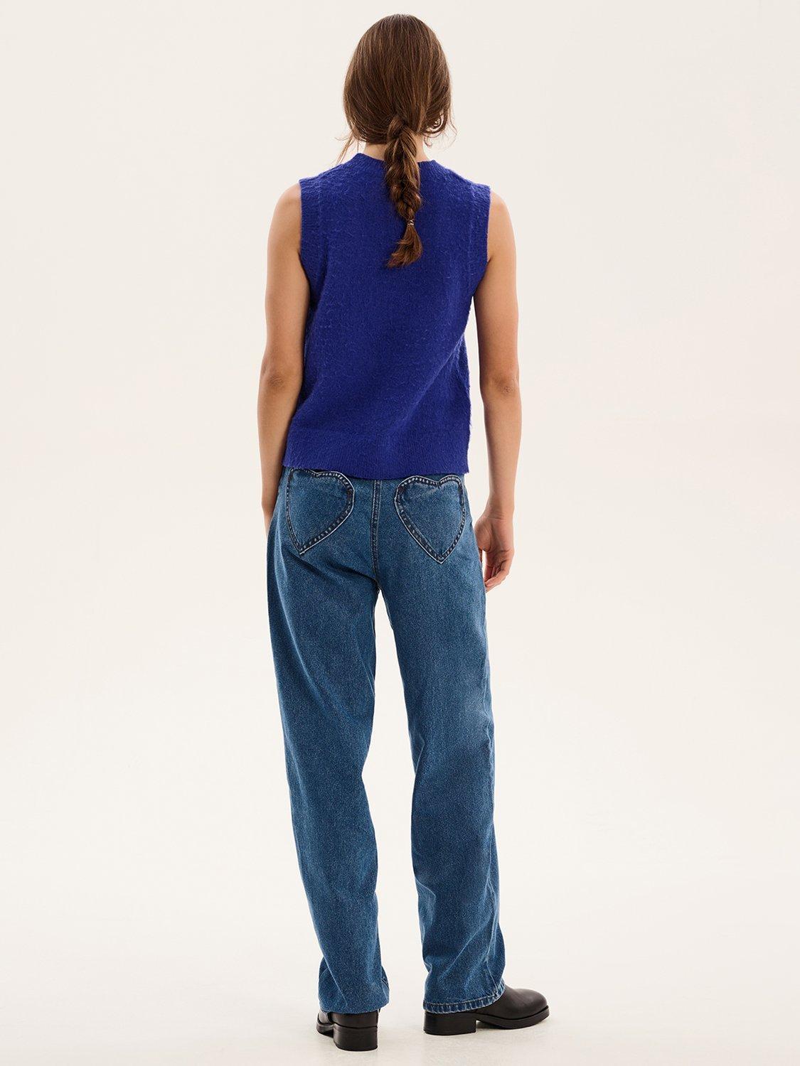 Product image 3 of 5, which shows OMNES Bobbi Sweater Vest, Cobalt, XS