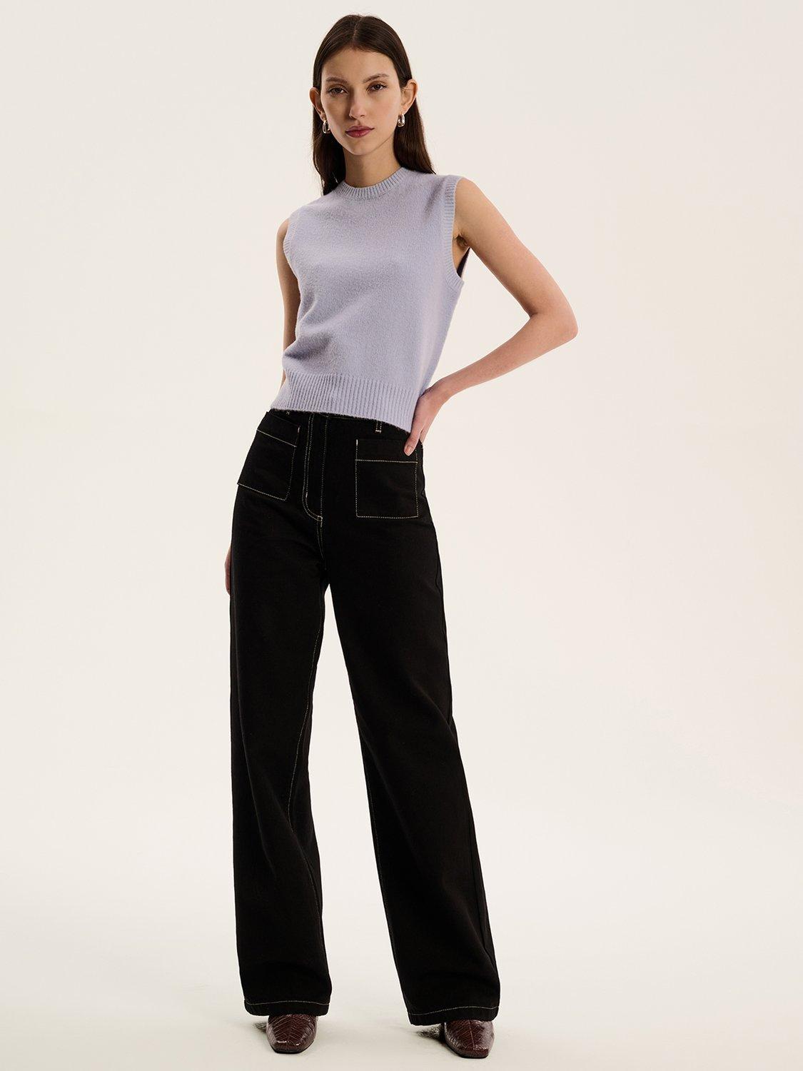 OMNES Bob Knit Top, Powder Blue