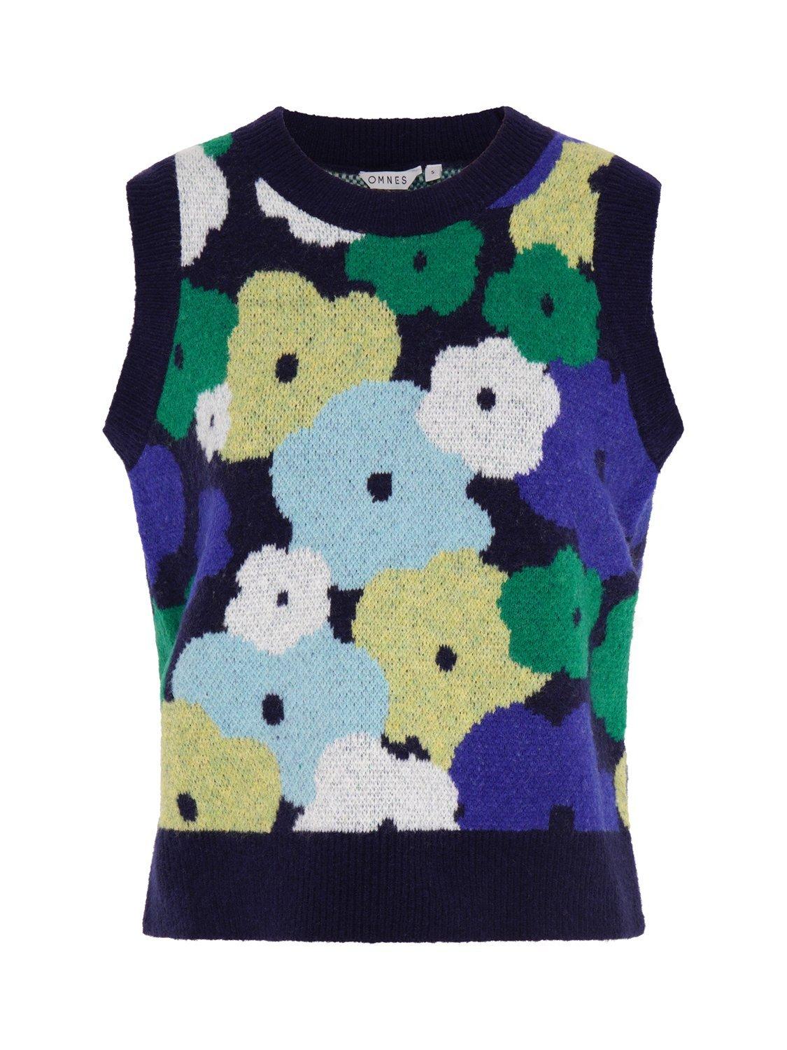 Product image 5 of 5, which shows OMNES Bobbi Floral Knit Tank Top, Multi, XS