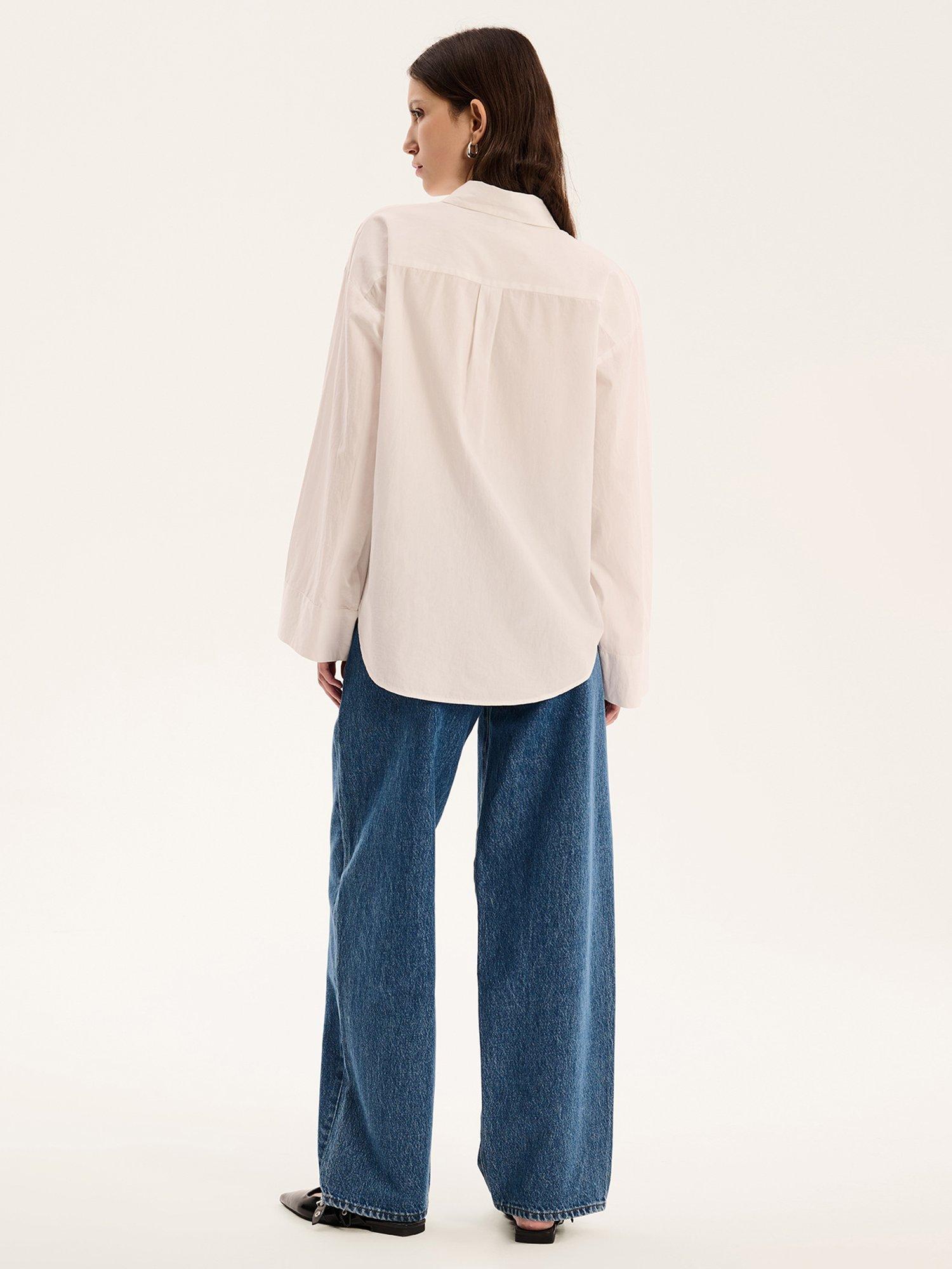 Product image 3 of 5, which shows OMNES Kendall Oversized Shirt, White, 6