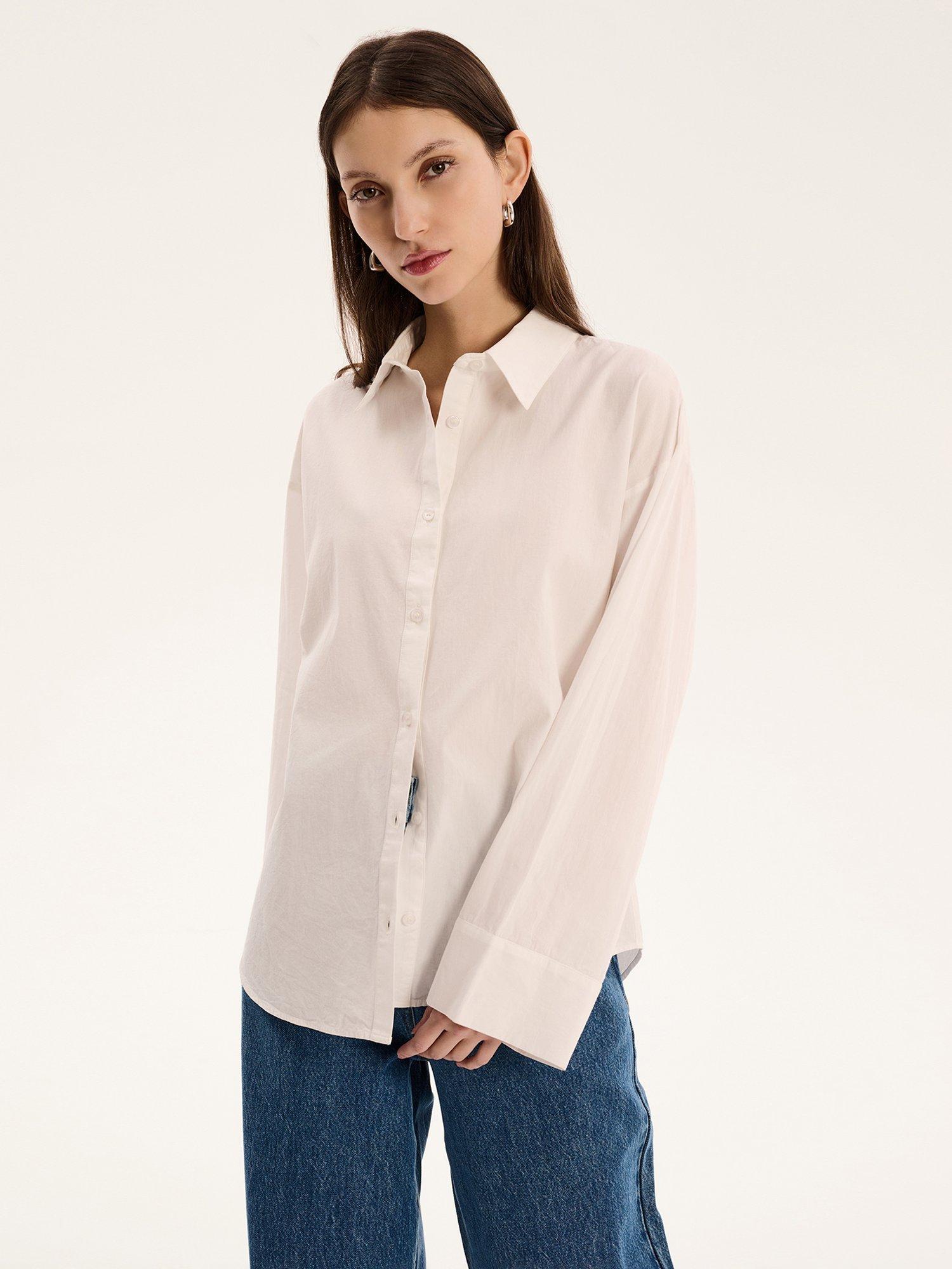 Product image 4 of 5, which shows OMNES Kendall Oversized Shirt, White, 6