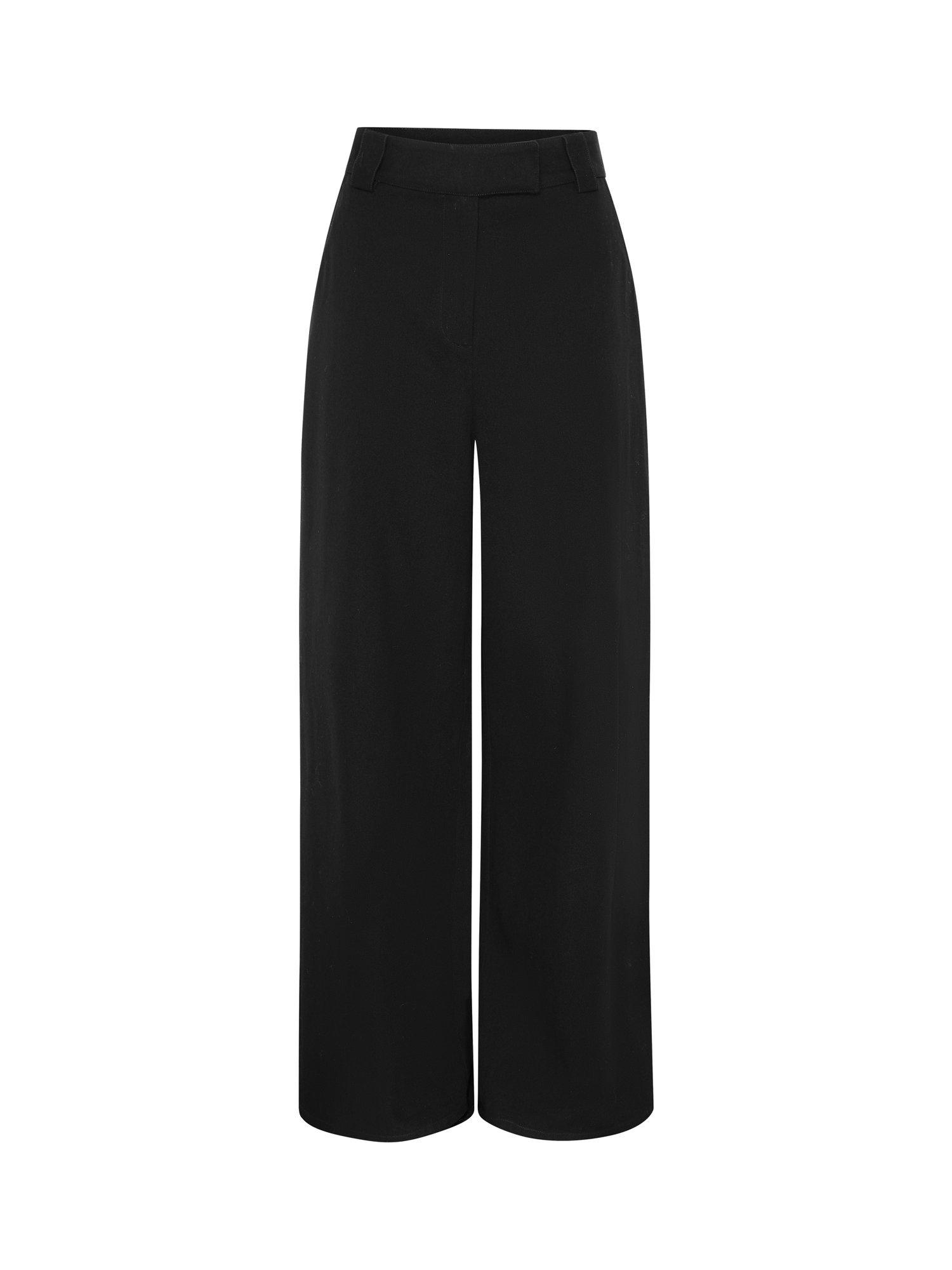 Product image 5 of 5, which shows OMNES Clarice Wide Leg Trousers, Black, 6