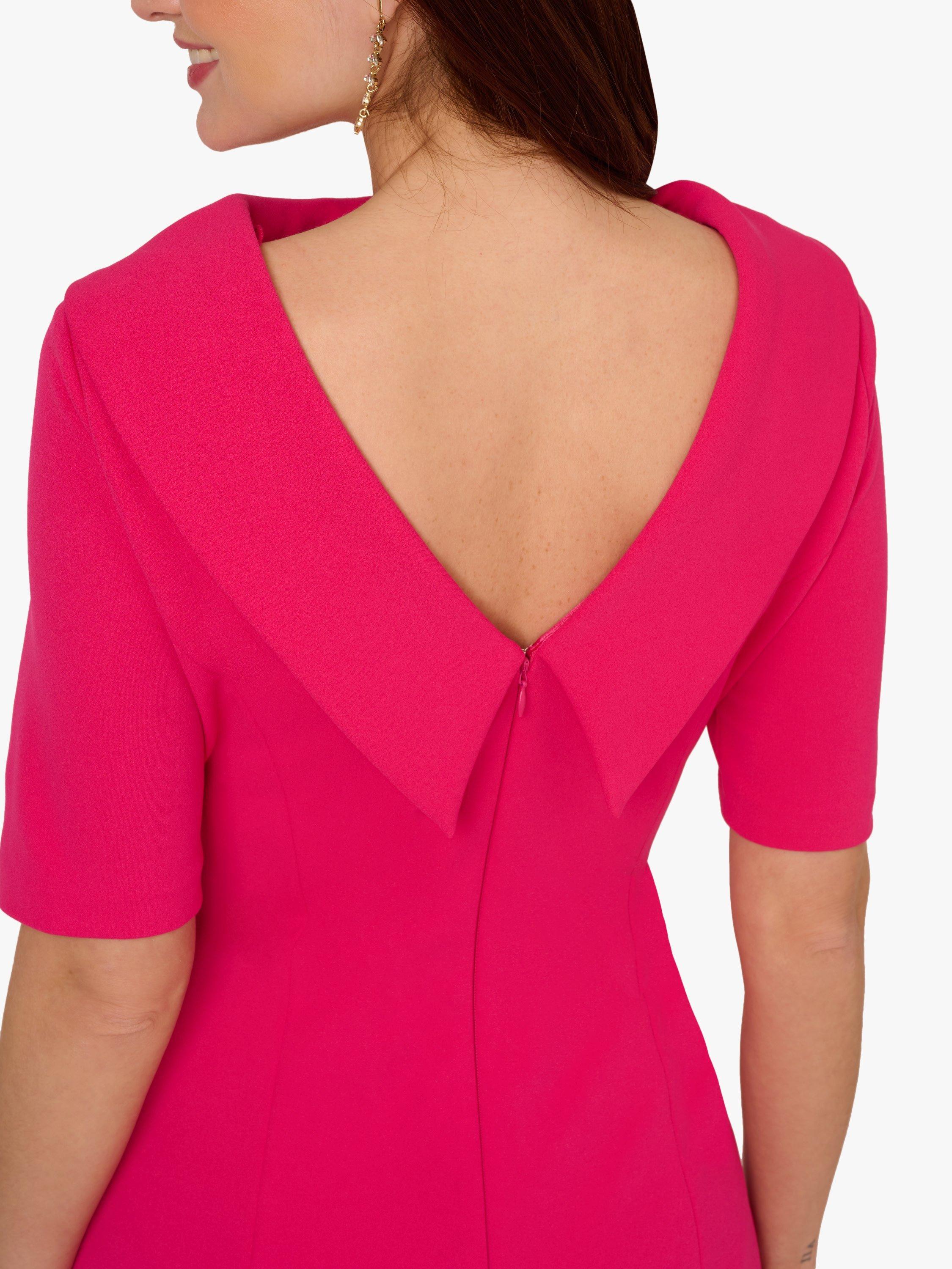 Product image 6 of 7, which shows Adrianna Papell Roll Neck Sheath Dress, Light Red, 6