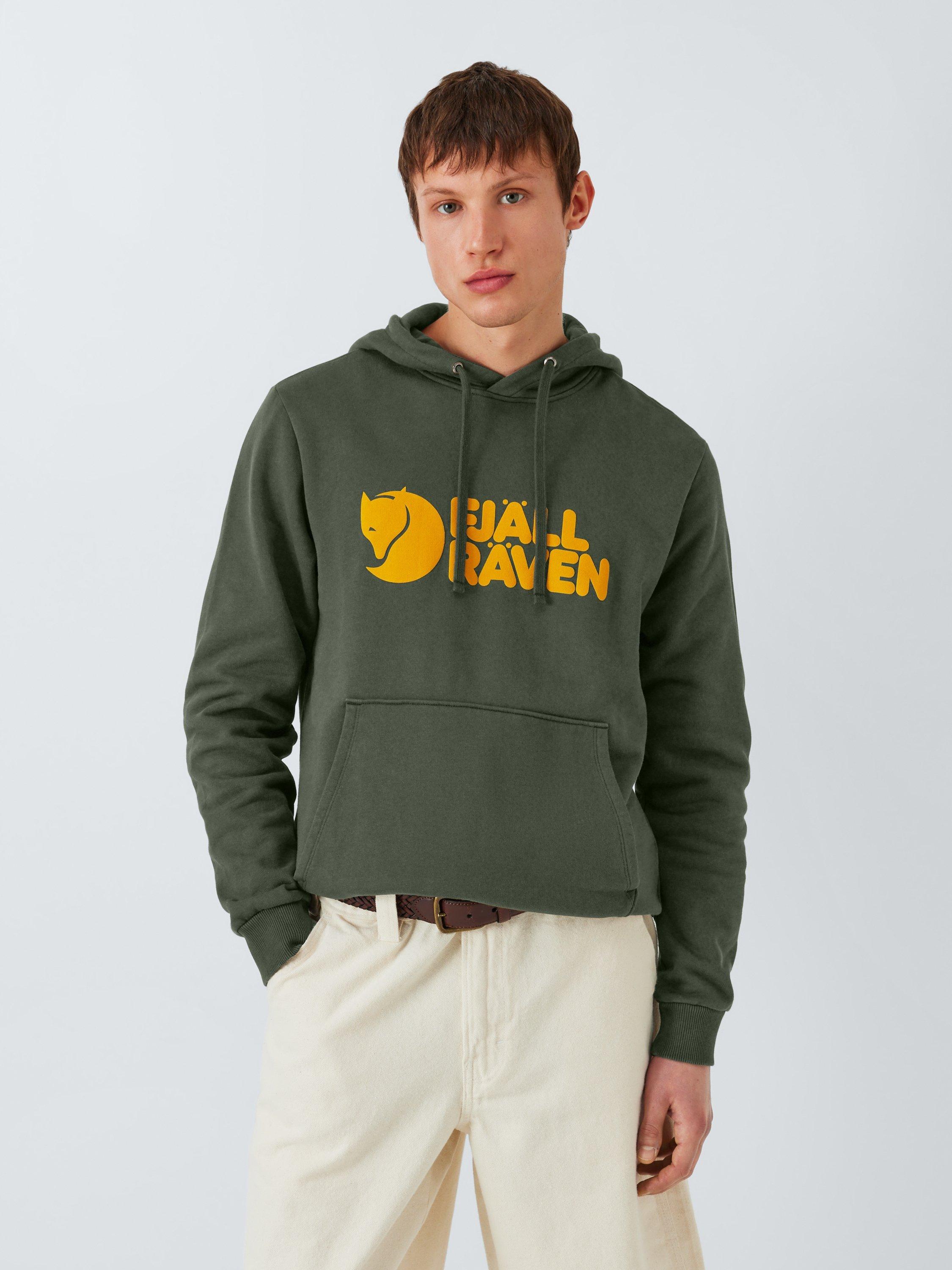 Product image 1 of 6, which shows Fjällräven Organic Cotton Hoodie, Deep Forest, S