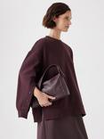 HUSH Cleo Leather Crossbody Bag, Burgundy Red