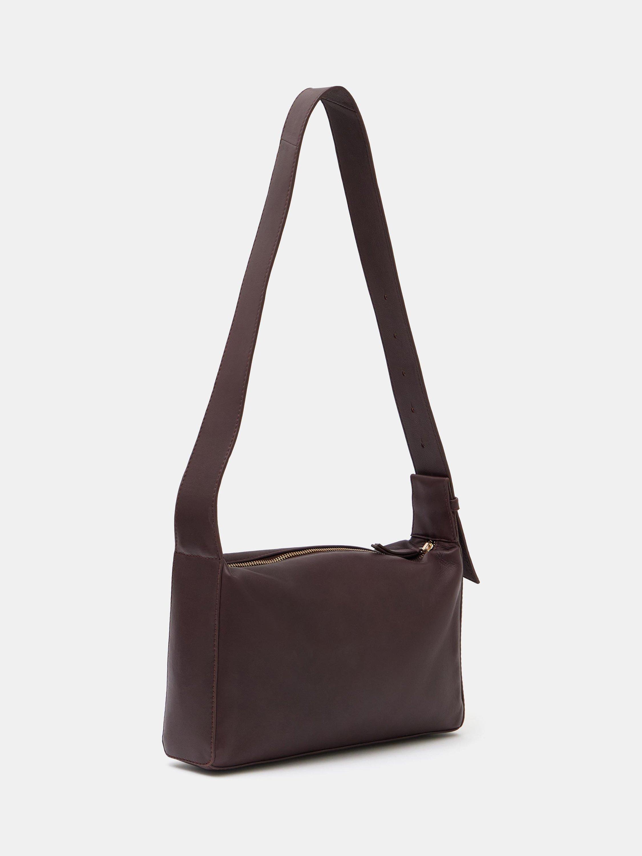 Product image 3 of 5, which shows HUSH Cleo Leather Crossbody Bag, Burgundy Red