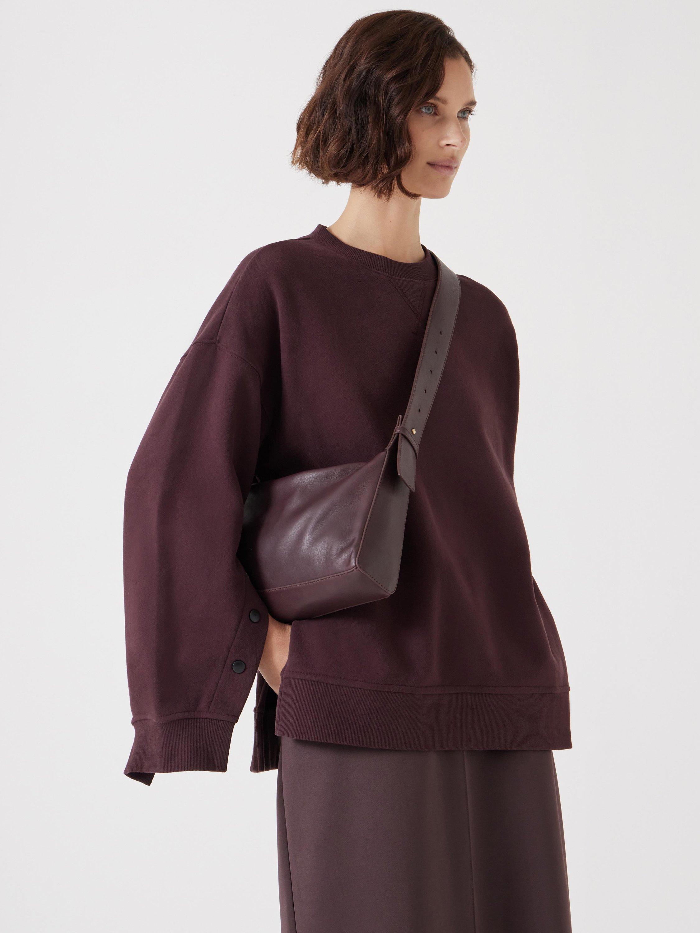 Product image 5 of 5, which shows HUSH Cleo Leather Crossbody Bag, Burgundy Red