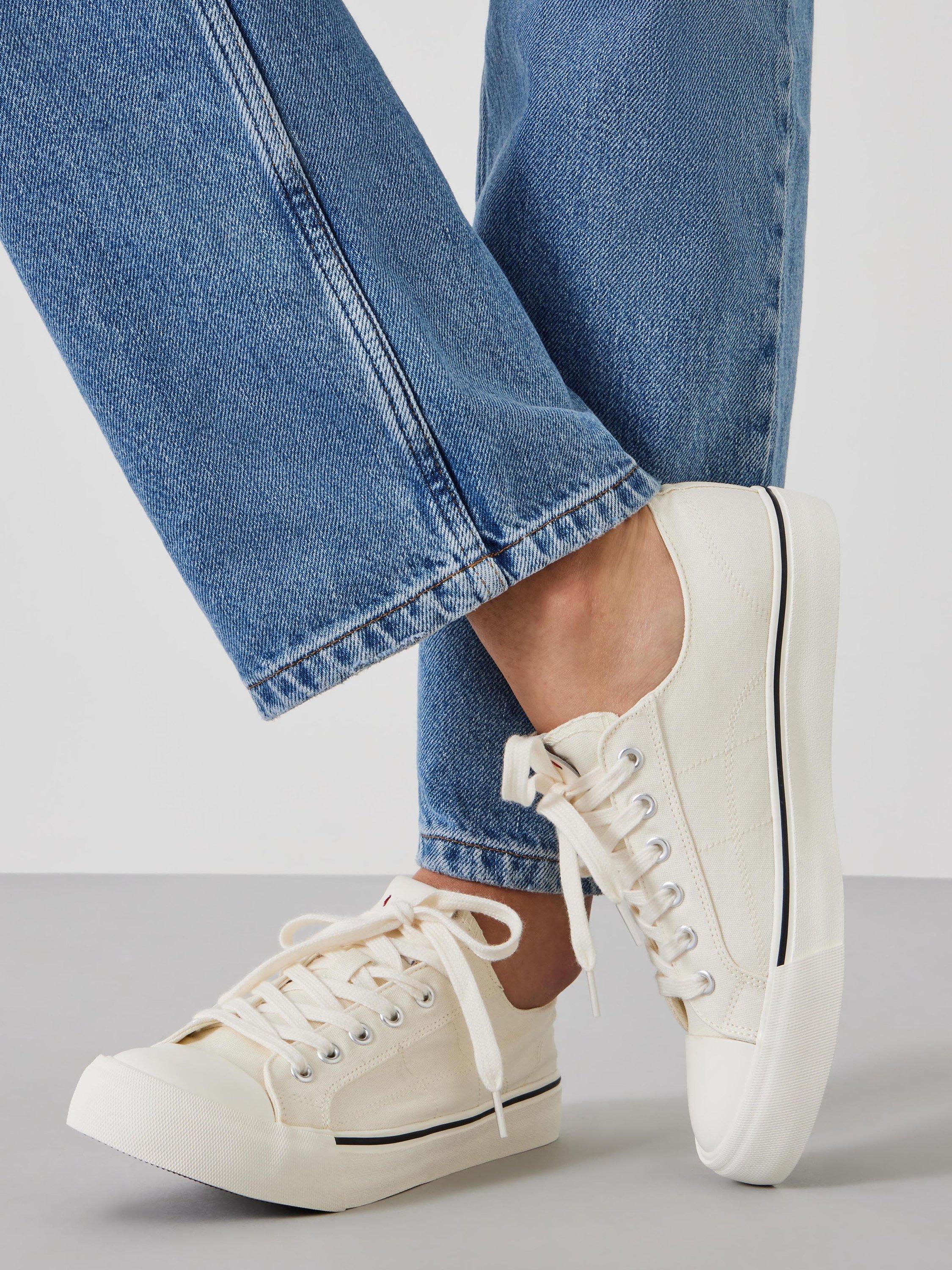 Product image 5 of 5, which shows HUSH Finley Canvas Trainers, Off White, 3
