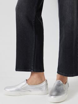 HUSH Gili Metallic Slip-On Trainers - view 2, Silver