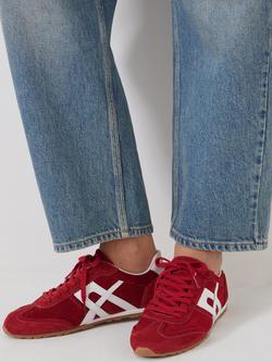 HUSH Suede Trainers - view 2, Red/White