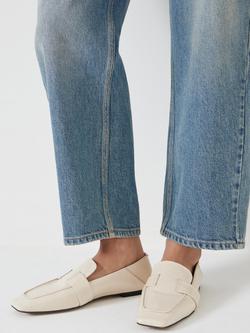 HUSH Suede Square Toe Loafers - view 2, White