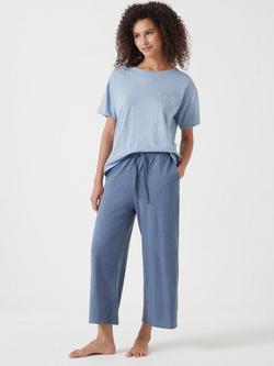 HUSH Mila Culotte Pyjama Set, Blue