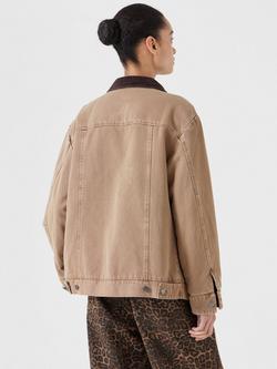 HUSH Corduroy Collar Jacket - view 2, Stone Brown