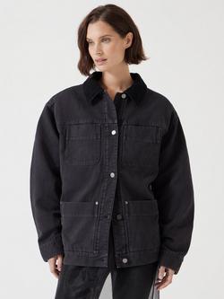 HUSH Corduroy Collar Jacket, Black