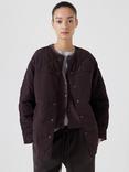 HUSH Anya Reversible Quilted Jacket, Brown/Lilac