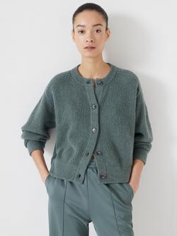 HUSH Ribbed Chunky Cardigan - view 2, Sage Green