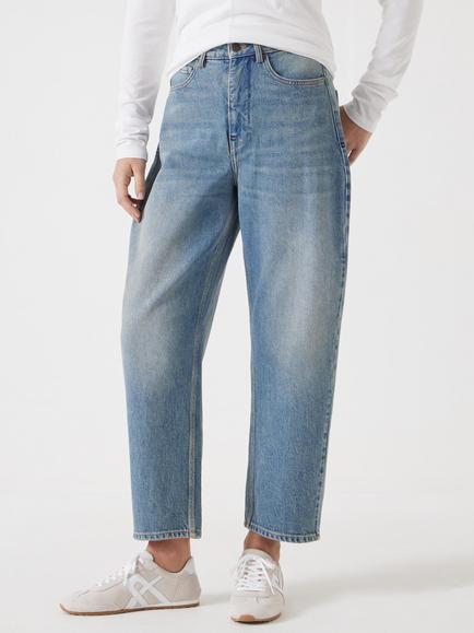 HUSH Cordelia Barrel Leg Jeans, Blue