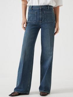 HUSH Rowan Flared Jeans, Green Rinse Wash