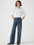 HUSH Rowan Flared Jeans, Green Rinse Wash