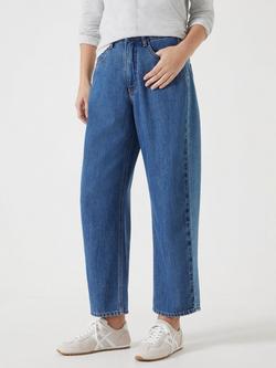 HUSH Two Tone Barrel Leg Jeans, Blue - view 2, Blue