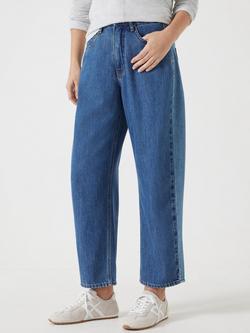 HUSH Two Tone Barrel Leg Jeans, Blue, Blue