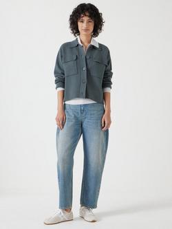 HUSH Knitted Button Shirt Jacket - view 2, Sage Green