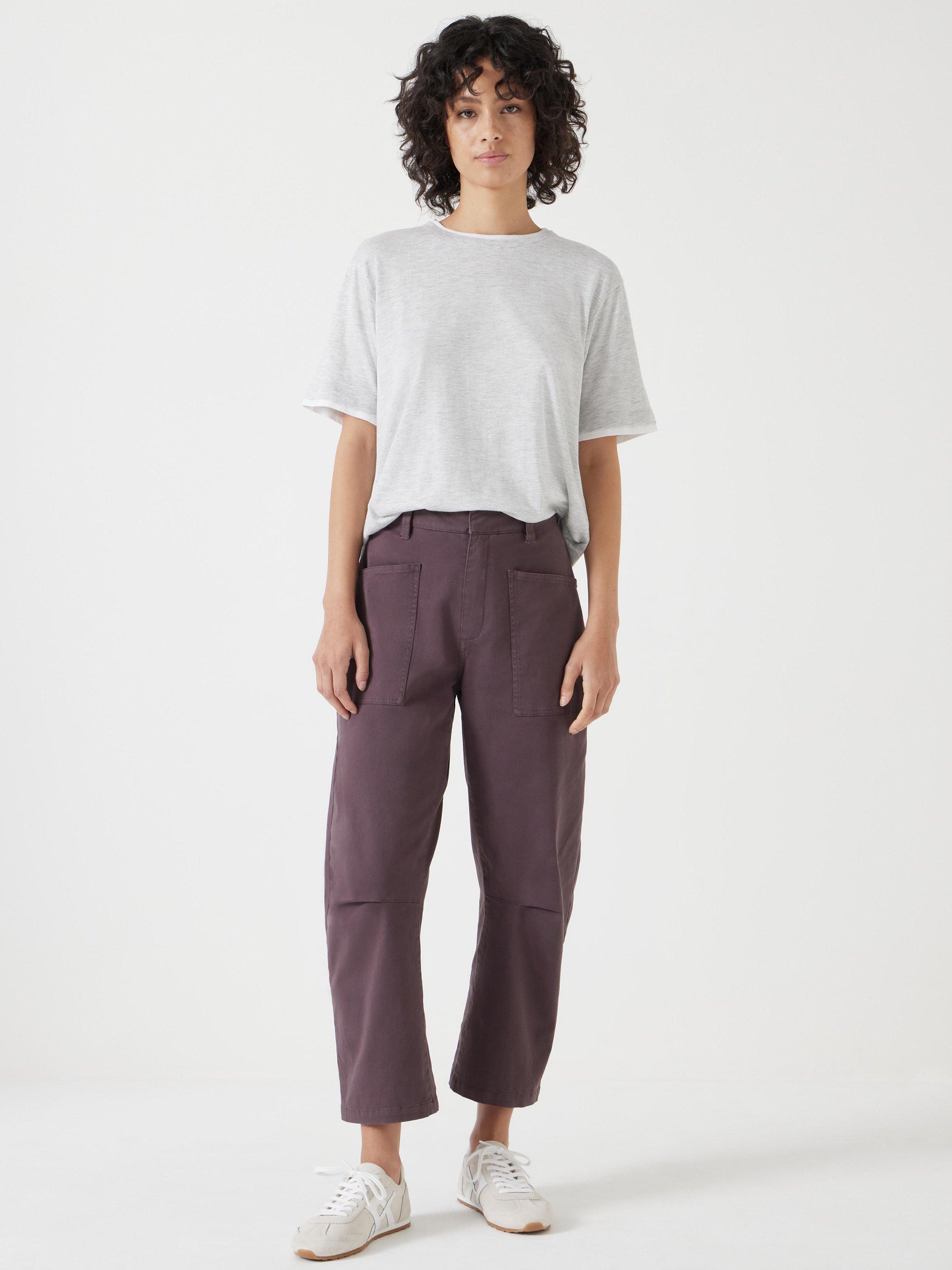 Product image 2 of 5, which shows HUSH Contrast Layer T-Shirt, Grey Marl/White, XXS