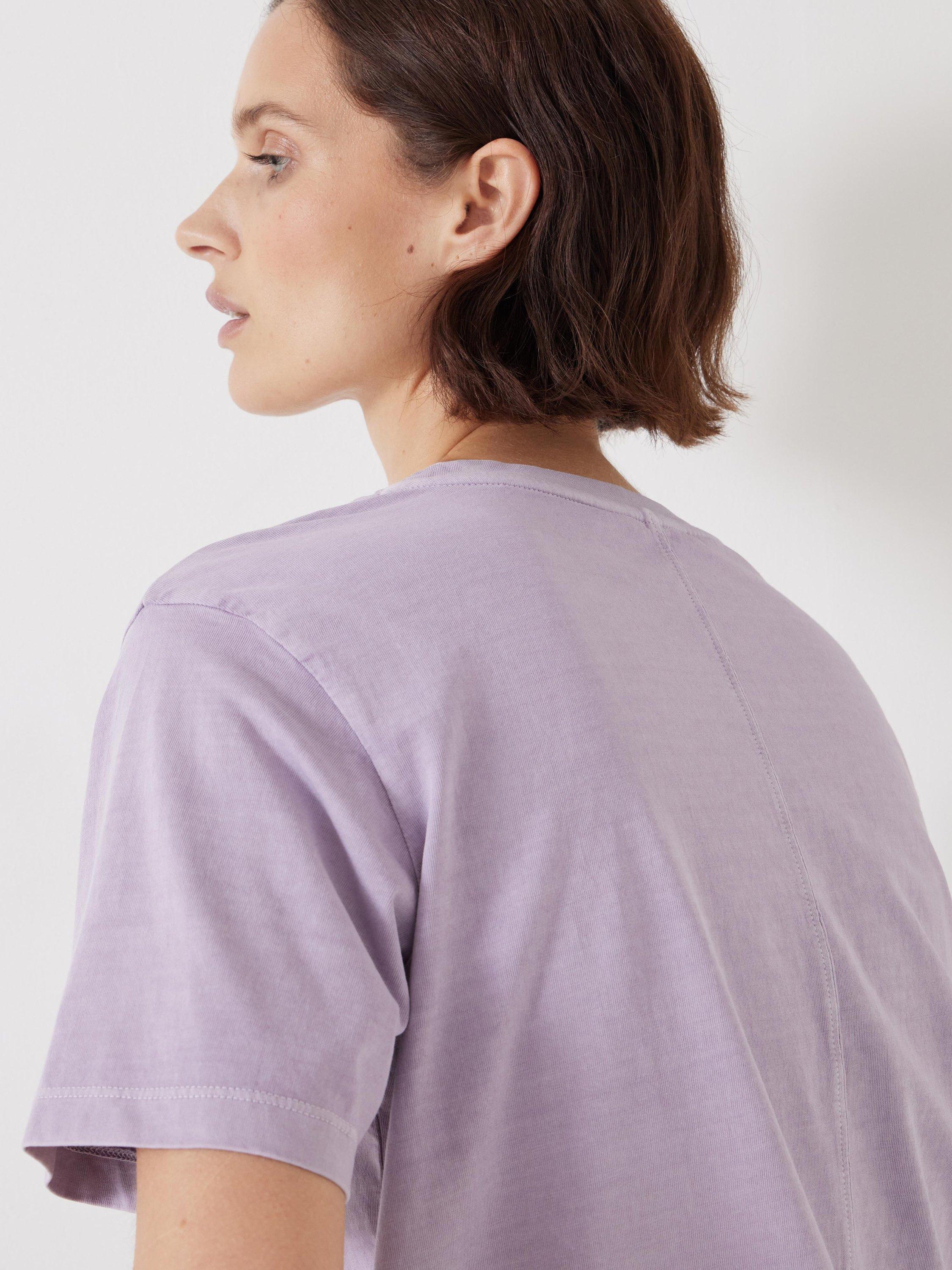 Product image 5 of 5, which shows HUSH Rosie Regular Fit T-Shirt, Lilac, XXS