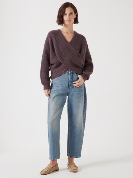 HUSH Betty Wool Blend Jumper - view 2, Raisin Brown