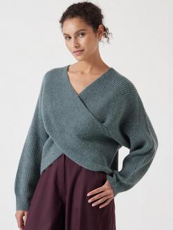 HUSH Betty Wool Blend Jumper, Sage Green