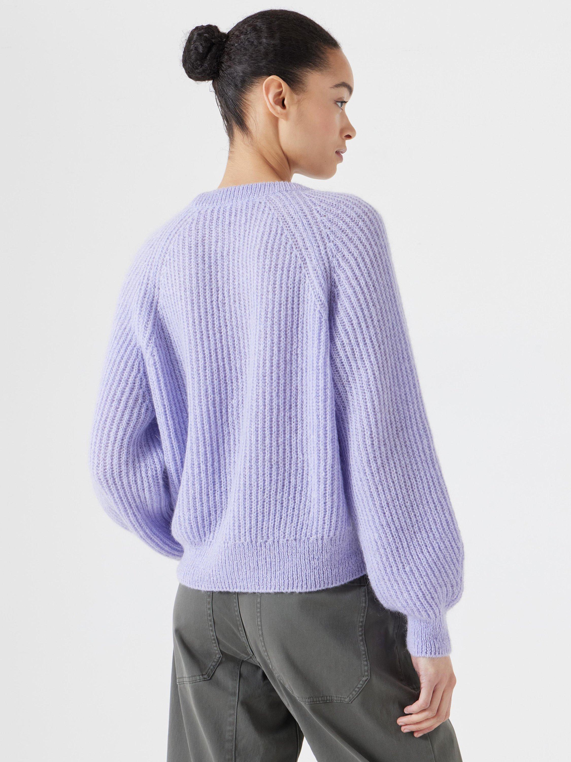 Product image 3 of 5, which shows HUSH Fluffy Crew Neck Jumper , Soft Lilac, L
