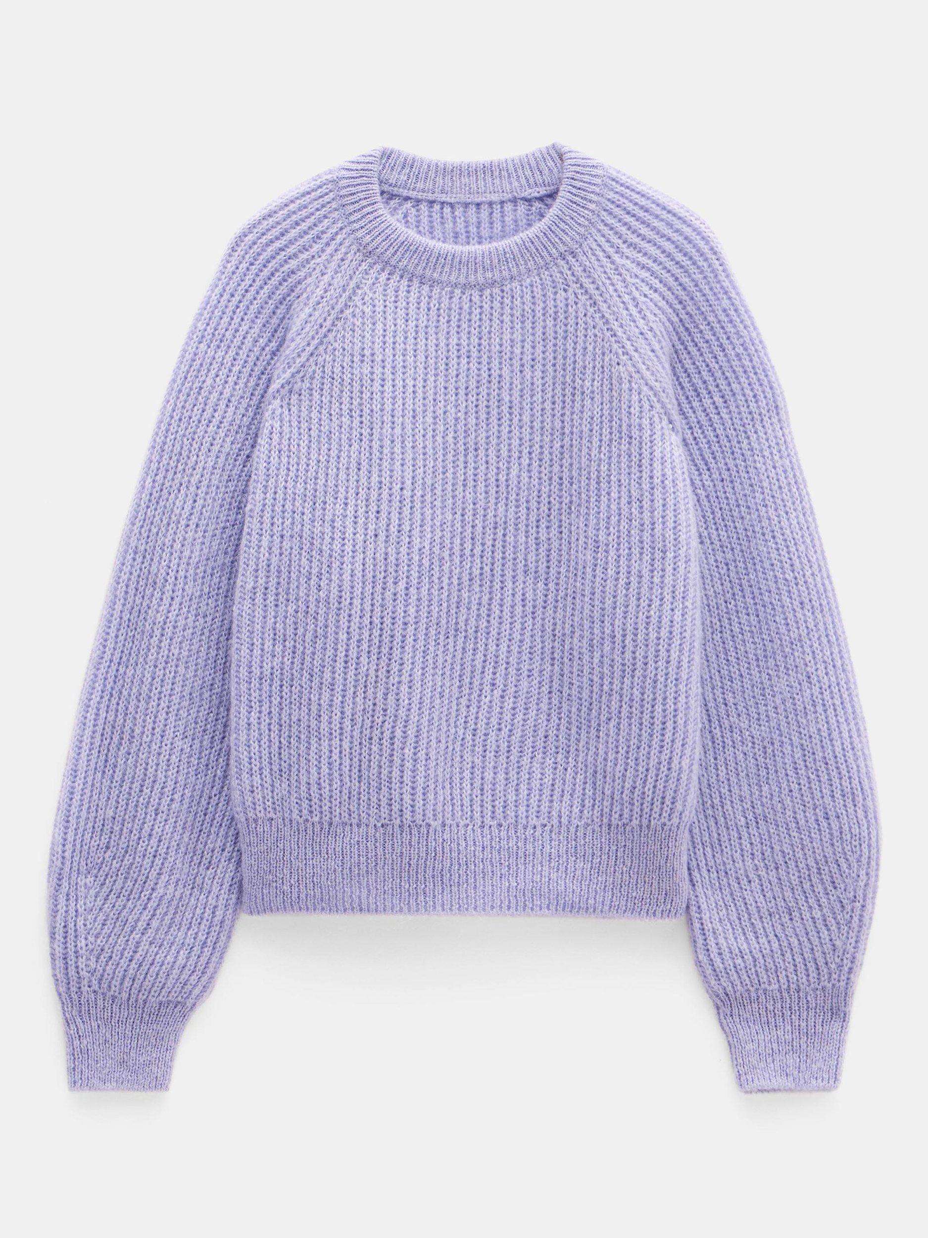 Product image 4 of 5, which shows HUSH Fluffy Crew Neck Jumper , Soft Lilac, L