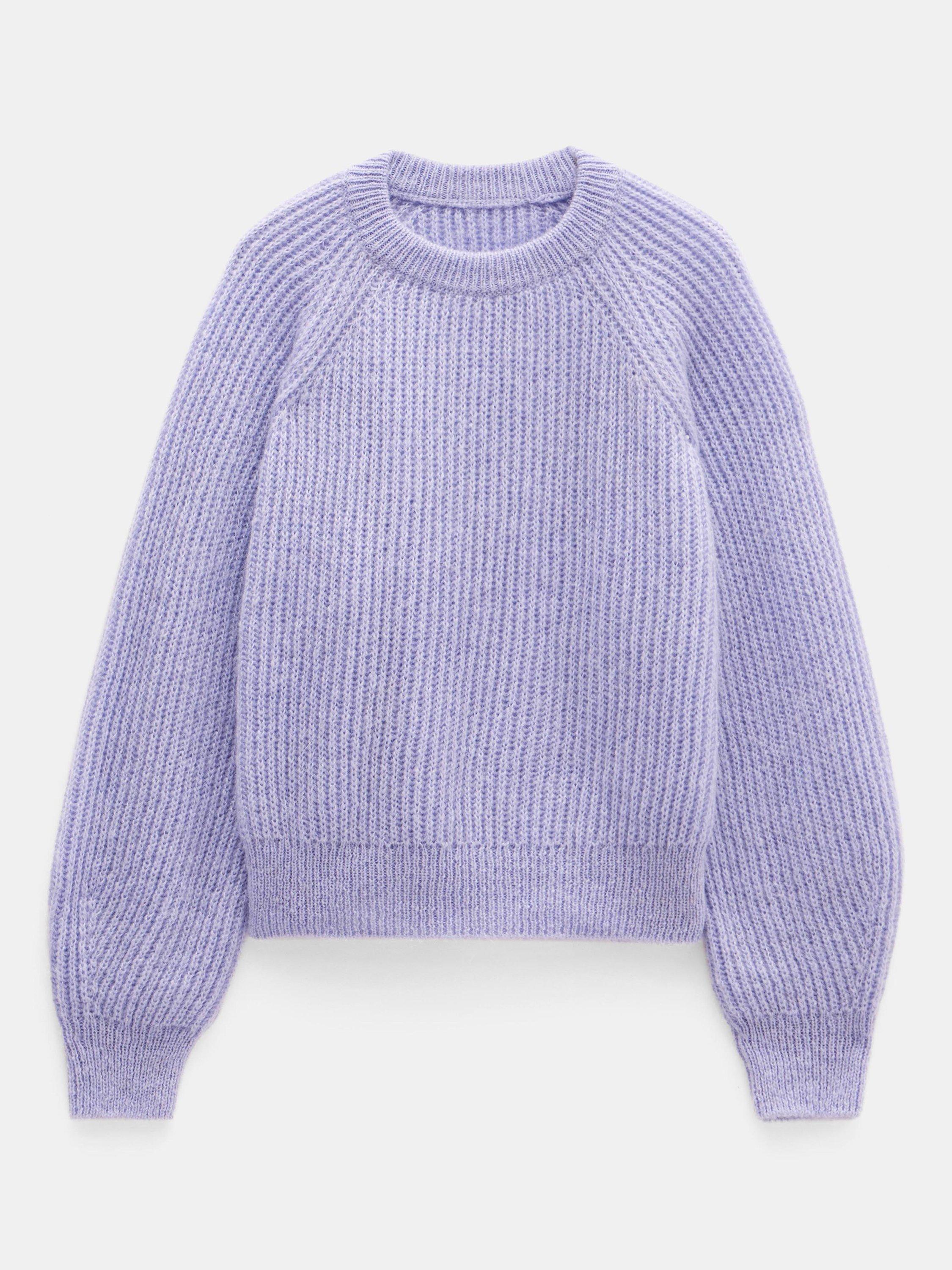 Product image 5 of 5, which shows HUSH Fluffy Crew Neck Jumper , Soft Lilac, L