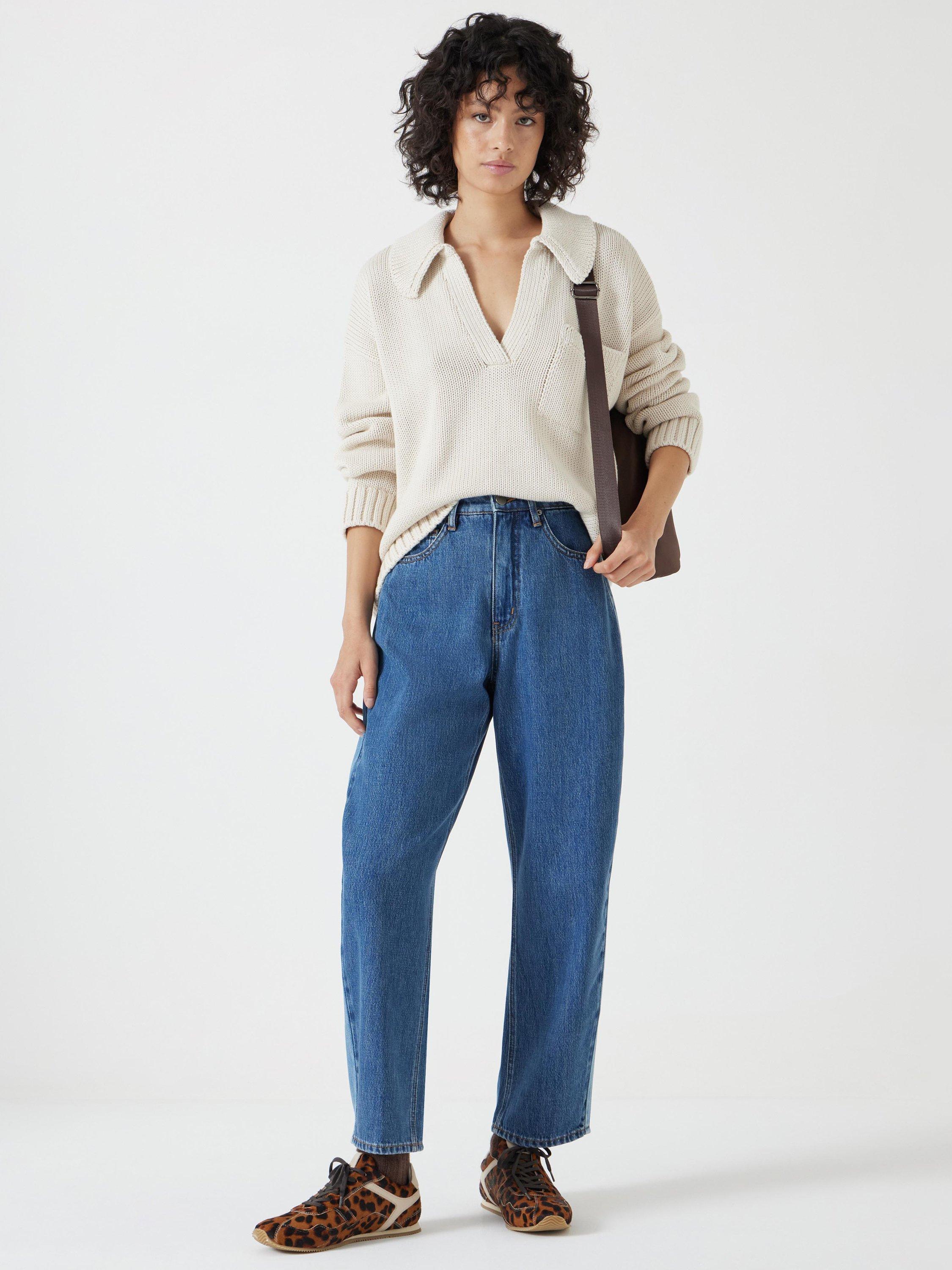 Product image 1 of 5, which shows HUSH Knitted Pocket Jumper, Neutral, L