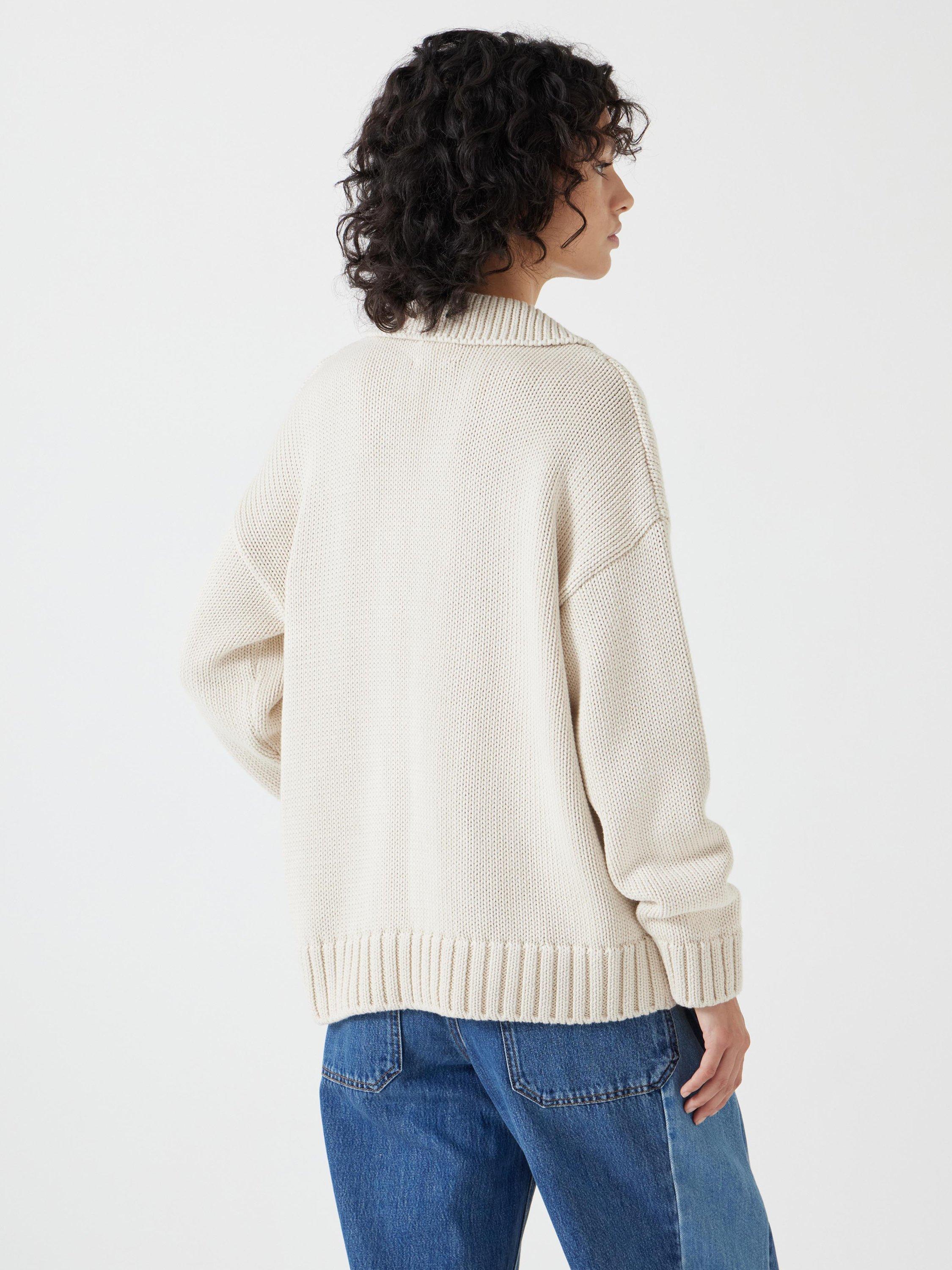 Product image 3 of 5, which shows HUSH Knitted Pocket Jumper, Neutral, L
