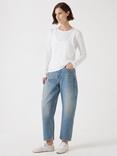 HUSH Double Layer Long Sleeve Top, White